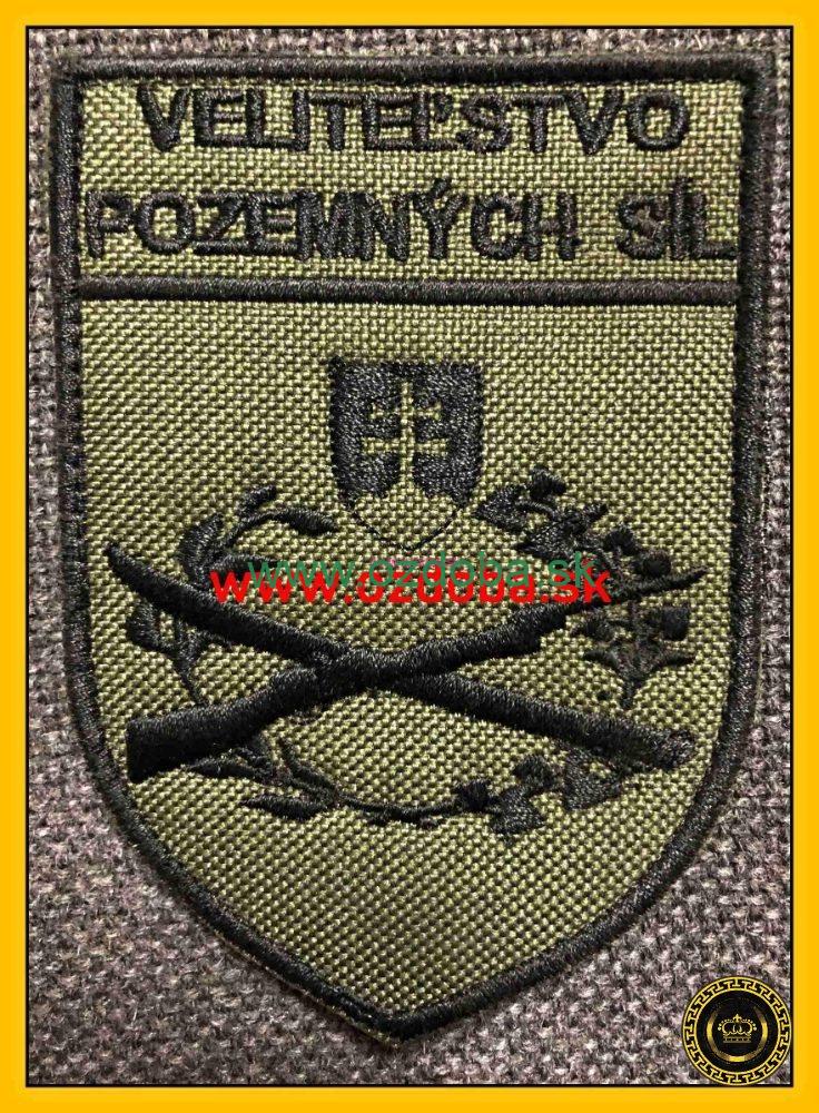 RUKÁVOVÝ ZNAK VELITEĽSTVO POZEMNÝCH SÍL OLIVA