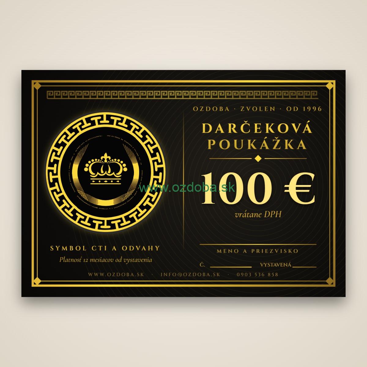 Darčeková poukážka OZDOBA 100 €