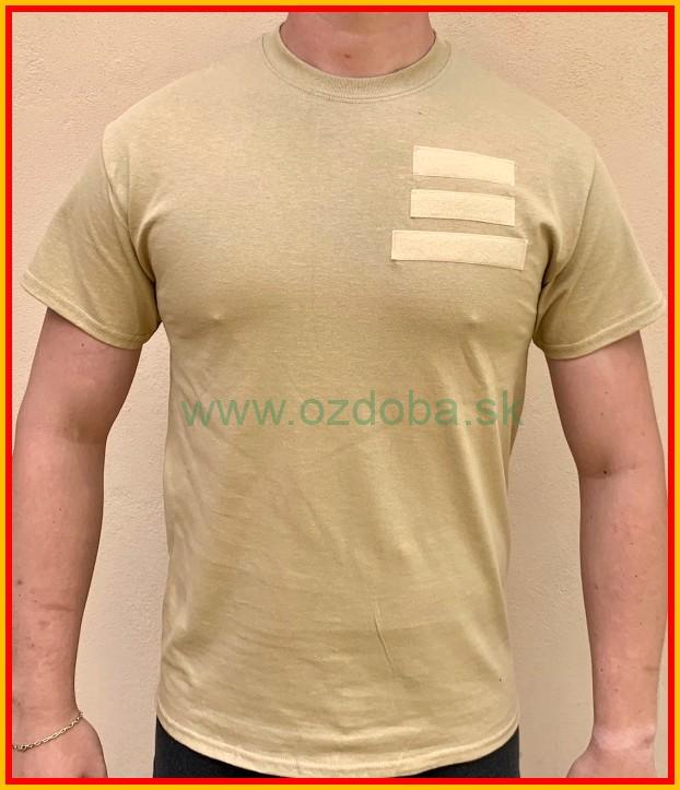 Tričko s hodnosťou a menovkou púšť veľkosť S