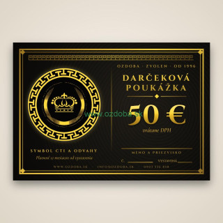 Darčeková poukážka OZDOBA 50 €